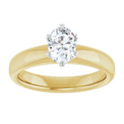 14K yellow/white gold 3/4 CT Oval Diamond Egagement Ring Setting