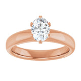14K rose gold .75CT Oval Diamond Egagement Ring Setting/4-CT variant--.75CT variant--Oval variant--.75CT variant--14K-rose-gold