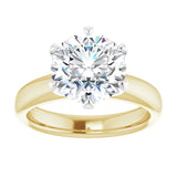 14K yellow/white gold 3CT Round Diamond Egagement Ring Setting/white-gold/white-gold variant--Round variant--3CT variant--14K-yellow/white-gold
