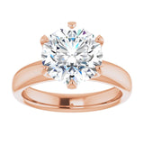 14K rose gold 3CT Round Diamond Egagement Ring Setting variant--Round variant--3CT variant--14K-rose-gold