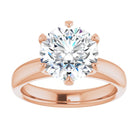 14K rose gold 3 CT Round Diamond Egagement Ring Setting