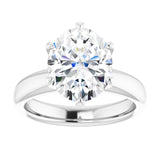14K white gold 5CT Oval Diamond Egagement Ring Setting variant--Oval variant--2CT variant--14K-yellow-gold