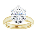 14K yellow/white gold 5CT Oval Diamond Egagement Ring Setting variant--Oval variant--4CT variant--14K-white-gold