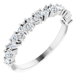 White Gold Nouveau Diamond Band variant--14K-white-gold variant--Diamond-Lab variant--Diamond-Nat variant--Platinum