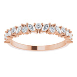 Nouveau diamond band in 14K rose gold, close-up of diamond vine detail variant--14K-rose-gold variant--Diamond-Lab variant--Diamond-Nat