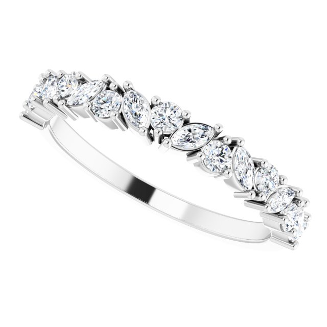 White Gold Nouveau Diamond Ring variant--14K-white-gold variant--Diamond-Lab variant--Diamond-Nat variant--Platinum