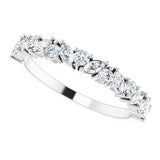 Nouveau diamond band in 14K white gold, close-up of marquise and round diamond scroll pattern variant--14K-white-gold variant--Diamond-Lab variant--Diamond-Nat variant--Platinum