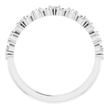 White Gold Nouveau Diamond Anniversary Band variant--14K-white-gold variant--Diamond-Lab variant--Diamond-Nat variant--Platinum