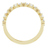Nouveau diamond anniversary band in 14K yellow gold, overhead view variant--14K-yellow-gold variant--Diamond-Lab variant--Diamond-Nat