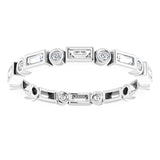 14K white gold 1/3CT Straight Baguette Bezel-set Diamond Eternity Band variant--Baguette variant--2-mm variant--14K-rose-gold