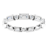 14K white gold .5CT Straight Baguette Bezel-set Diamond Eternity Band variant--Baguette variant--3mm variant--14K-rose-gold