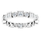 14K white gold .75CT Square Bezel-set Diamond Eternity Band variant--Square variant--2-mm variant--14K-rose-gold