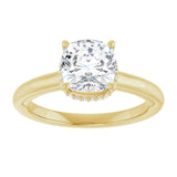 14K yellow gold 2CT Cushion Diamond Halo-Style Engagement Ring variant--Cushion variant--2CT variant--14K-yellow-gold