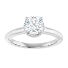 14K white gold 1 CT Round Diamond Halo-Style Engagement Ring   