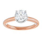 14K rose/white gold 1CT Round Diamond Halo-Style Engagement Ring/white-gold/white-gold variant--Round variant--1CT variant--14K-rose/white-gold
