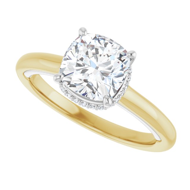 /white-gold/white-gold variant--Cushion variant--2CT variant--14K-yellow/white-gold
