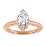 14K rose gold 1CT Marquise Diamond Halo-Style Engagement Ring variant--Marquise variant--1CT variant--14K-rose-gold