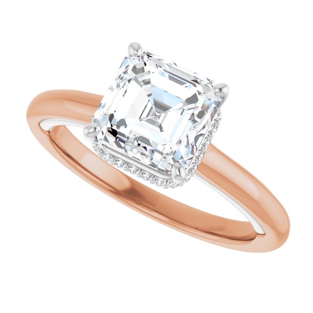 /white-gold/white-gold variant--Asscher variant--2CT variant--14K-rose/white-gold