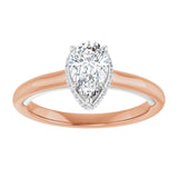 14K rose/white gold 1CT Pear Diamond Halo-Style Engagement Ring/white-gold/white-gold variant--Pear variant--1CT variant--14K-rose/white-gold