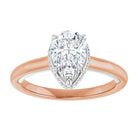 14K rose/white gold 2 CT Pear Diamond Halo-Style Engagement Ring   