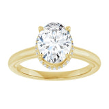 14K yellow gold 2CT Oval Diamond Halo-Style Engagement Ring variant--Oval variant--2CT variant--14K-yellow-gold