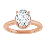 14K rose gold 2CT Oval Diamond Halo-Style Engagement Ring variant--Oval variant--2CT variant--14K-rose-gold