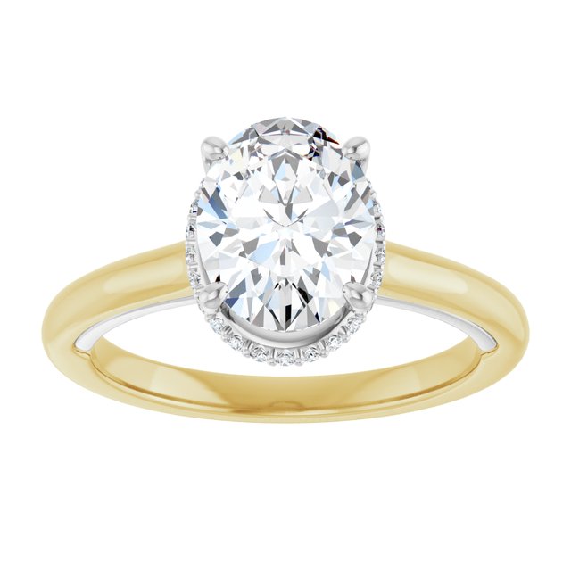 14K yellow/white gold 2CT Oval Diamond Halo-Style Engagement Ring/white-gold/white-gold variant--Oval variant--2CT variant--14K-yellow/white-gold
