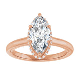 14K rose gold 2CT Marquise Diamond Halo-Style Engagement Ring variant--Marquise variant--2CT variant--14K-rose-gold