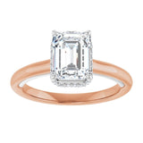 14K rose/white gold 2CT Emerald Diamond Halo-Style Engagement Ring/white-gold/white-gold variant--Emerald variant--2CT variant--14K-rose/white-gold