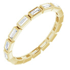 14K yellow gold Diamond Baguette Eternity Band Size 5