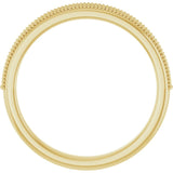 Yellow gold milgrain diamond band, alternate angle yellow gold variant--14K-yellow-gold