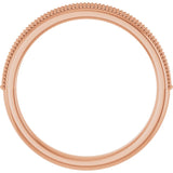 Rose gold milgrain diamond anniversary band, alternate view rose gold variant--14K-rose-gold