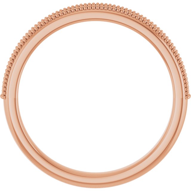 Rose gold milgrain diamond anniversary band, alternate view rose gold variant--14K-rose-gold