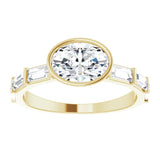 14K Yellow 8x6 mm Oval .5CTW Natural Diamond Semi-Set Engagement Ring variant--Oval variant--14K-white-gold variant--Diamond-Nat