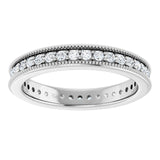 14K white gold Diamond Round Milgrain Diamond Eternity Band variant--Round variant--14K-yellow-gold variant--Diamond-Lab variant--Diamond-Nat