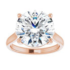 14K Rose 12 mm Round Solitaire Engagement Ring Mounting