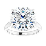 14K White 12 mm Round Solitaire Engagement Ring Mounting variant--Round variant--7CT variant--14K-white-gold