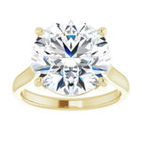 14K Yellow 12 mm Round Solitaire Engagement Ring Mounting variant--Round variant--7CT variant--14K-yellow-gold