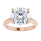 14K Rose 10 mm Round Solitaire Engagement Ring Mounting variant--Round variant--4CT variant--14K-rose-gold
