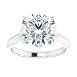 14K White 10 mm Round Solitaire Engagement Ring Mounting variant--Round variant--4CT variant--14K-white-gold