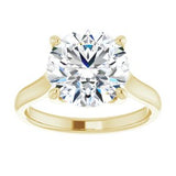 14K Yellow 10 mm Round Solitaire Engagement Ring Mounting variant--Round variant--4CT variant--14K-yellow-gold