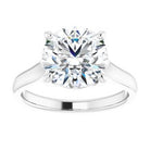 14K White 9.4 mm Round Solitaire Engagement Ring Mounting