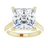 14K Yellow 10 mm Square Solitaire Engagement Ring Mounting variant--Square variant--6CT variant--14K-white-gold
