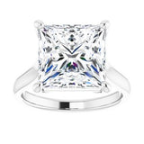 14K White 10 mm Square Solitaire Engagement Ring Mounting variant--Square variant--4CT variant--14K-rose-gold