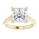 14K Yellow 8 mm Square Solitaire Engagement Ring Mounting variant--Square variant--3CT variant--14K-yellow-gold