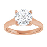 14K Rose 8 mm Round Solitaire Engagement Ring Mounting variant--Round variant--2CT variant--14K-rose-gold