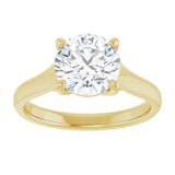 14K Yellow 8 mm Round Solitaire Engagement Ring Mounting/2-CT.5CT variant--Round variant--1.5CT variant--14K-yellow-gold