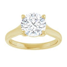 14K Yellow 8 mm Round Solitaire Engagement Ring Mounting