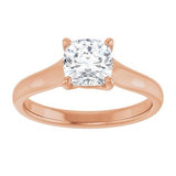 14K Rose 6 mm Cushion Solitaire Engagement Ring Mounting variant--Cushion variant--1CT variant--14K-yellow-gold