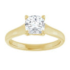 14K Yellow 6 mm Cushion Solitaire Engagement Ring Mounting